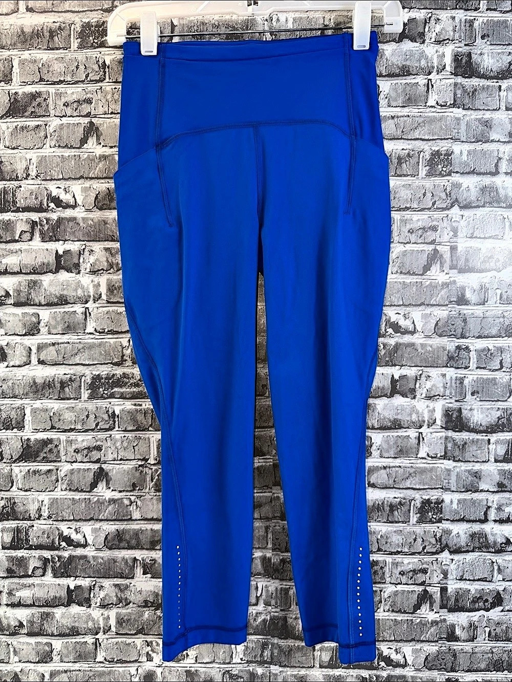 lululemon Fast and Free High-Rise Crop 23" Blue Leggings